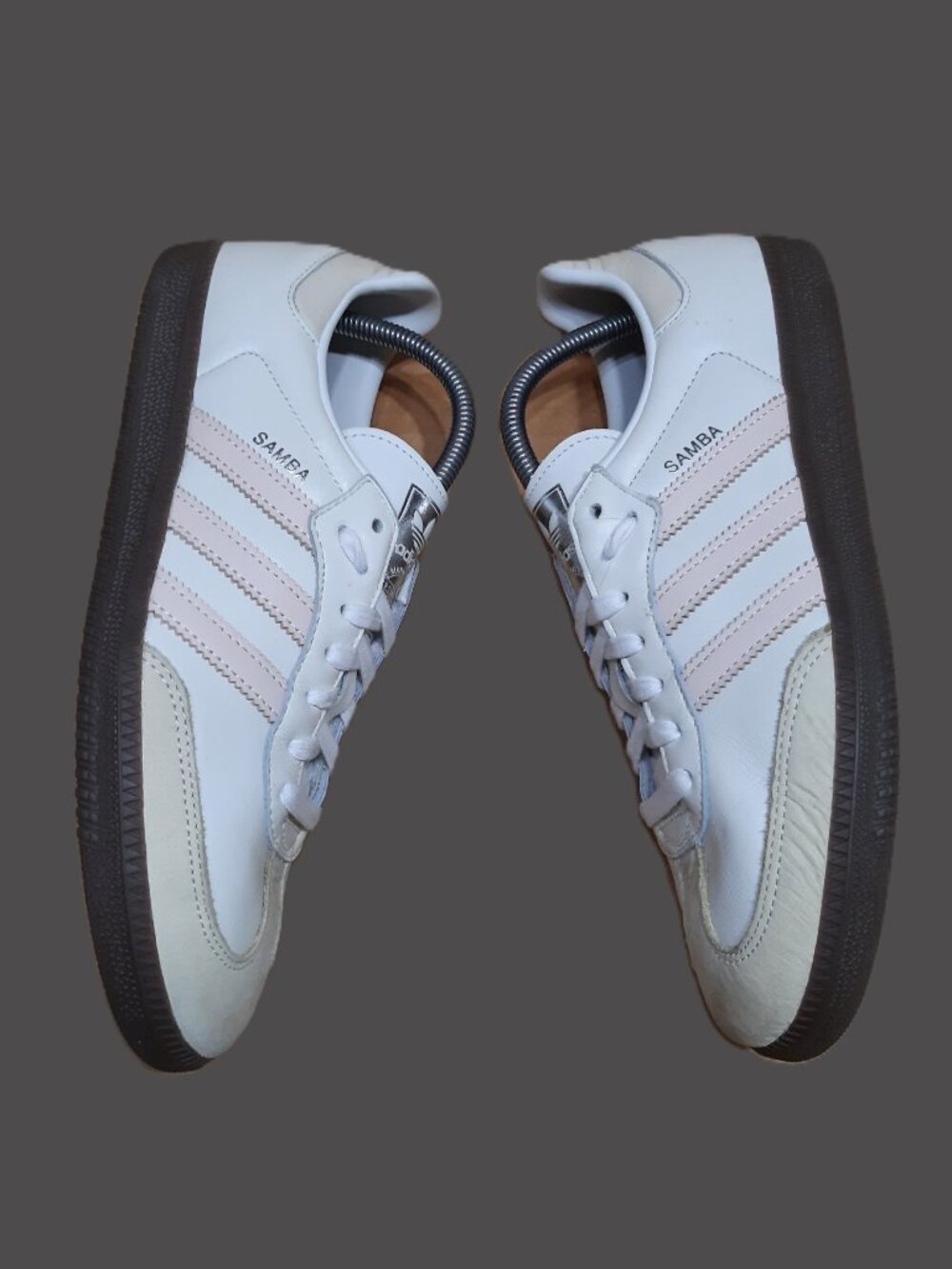 Adidas Samba OG Women's Size 10.5 Cream Pink Brown Gum Sneakers Shoes IH2751